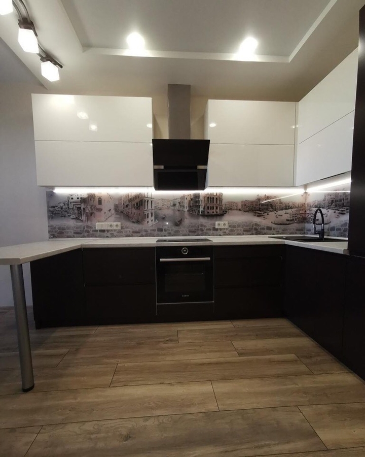 Белый кухонный гарнитур-Кухня МДФ в пленке ПВХ «Модель 93»-фото3