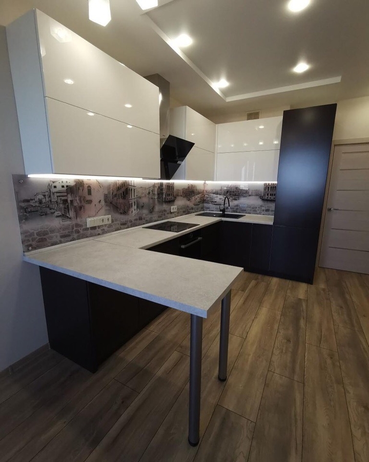 Белый кухонный гарнитур-Кухня МДФ в пленке ПВХ «Модель 93»-фото5