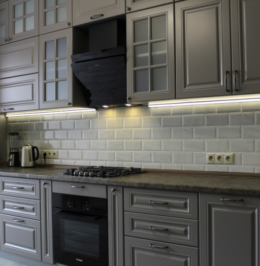 Белый кухонный гарнитур-Кухня МДФ в ПВХ «Модель 183»-фото9