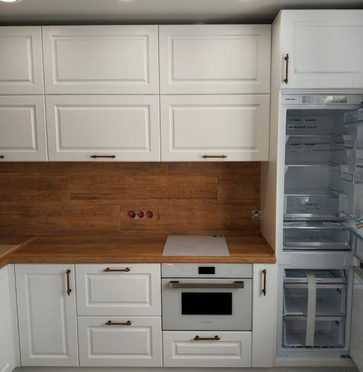 Белый кухонный гарнитур-Кухня МДФ в ПВХ «Модель 597»-фото5