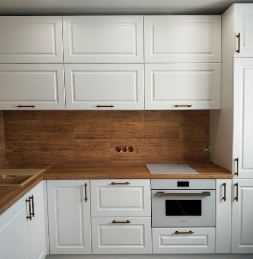 Белый кухонный гарнитур-Кухня МДФ в ПВХ «Модель 597»-фото5